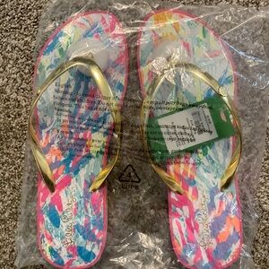 🌴 Lilly Pulitzer Flip Flops Sandals size 9 10 NEW